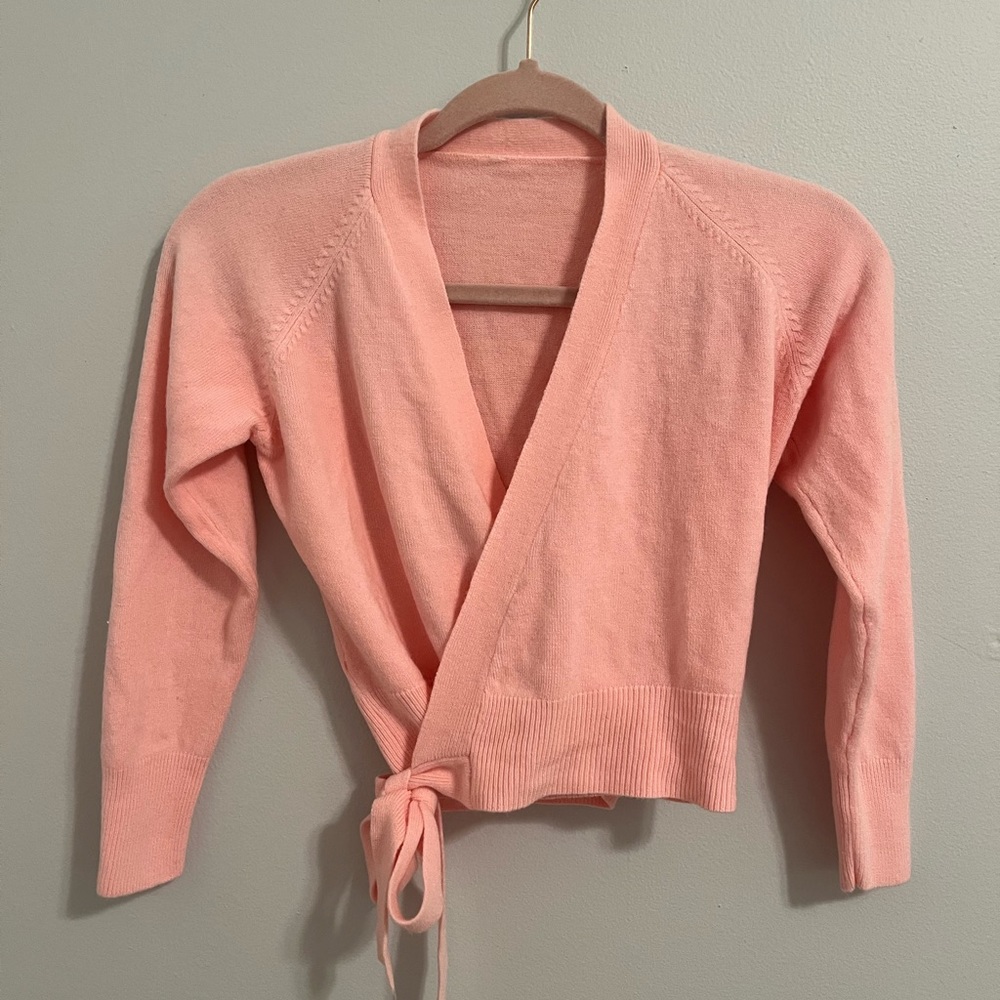 Ballerina knit wrap sweater.